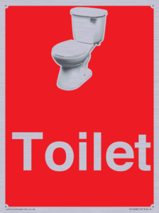 Toilet Dementia Friendly Sign Red